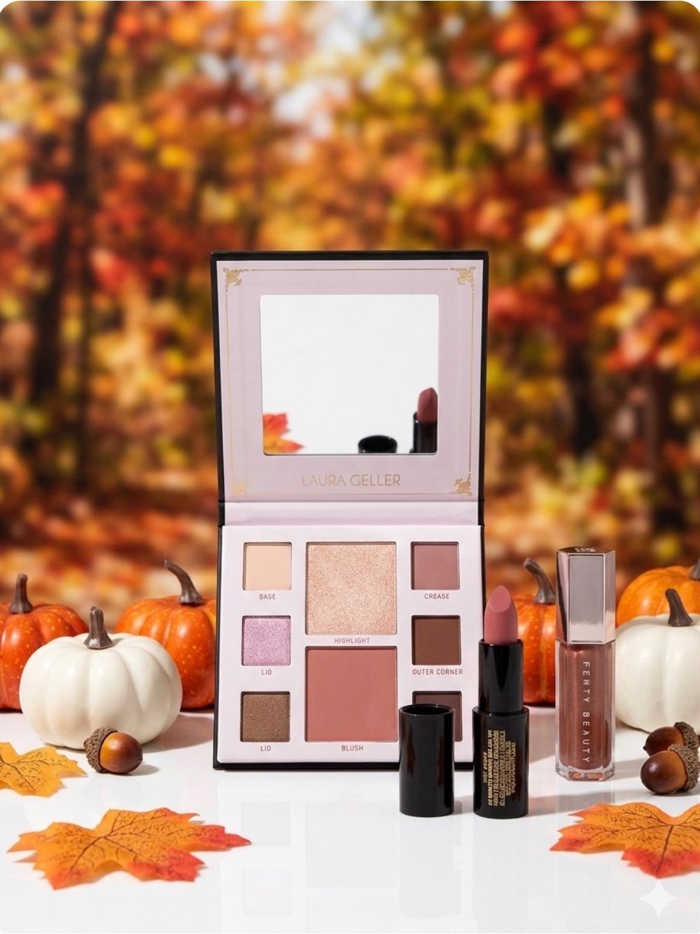 Laura Geller Warm Rose & Neutral Eyeshadow Palette with Pinky-Nude Lip
